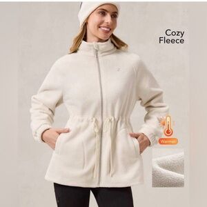 Daisy Fuentes Cream Teddy Jacket/Coat NWT